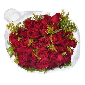 Buquê Luxo 40 Rosas Vermelhas