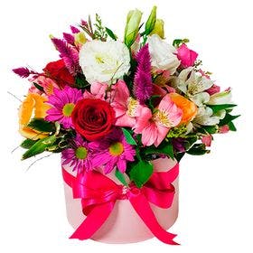 Box de Flores em tons de rosa